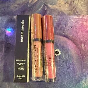 bareMinerals Mineralist Lip Gloss Balm Duo - Gold and Pink